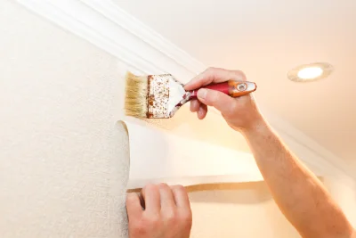 Pose de papier peint à Saint-Anthème — revêtements muraux et toiles de verre